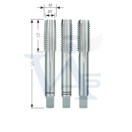 RUKO menetfúró KÉZI NORMÁL M-10,0x1,50 EH HssG - TERRAX, I.II.III.vágás DIN352