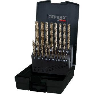   RUKO rh fémfúró klt. 1,0-10,0mm -19 rész - HssE Co-0,5% TERRAX DIN388N (ABS műanyagdobozos)