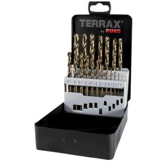   RUKO rh fémfúró klt. 1,0-10,0mm -19 rész - HssE Co-0,5% TERRAX DIN388N (fémdobozos)
