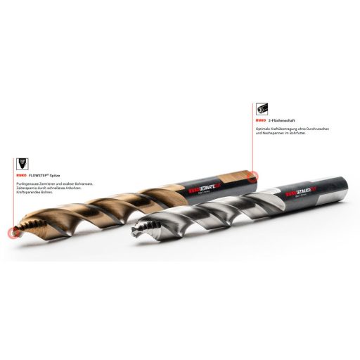 RUKO rh-UCFL-5%   3,5 fémfúró HssE  - ULTIMATECUT FLOWSTEP HssE Cobalt-5% (DIN338, 130°, elfordulásmentes)