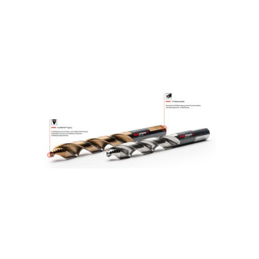 RUKO rh-UCFL-5% 12,0 fémfúró HssE  - ULTIMATECUT FLOWSTEP HssE Cobalt-5% (DIN338, 130°, elfordulásmentes)
