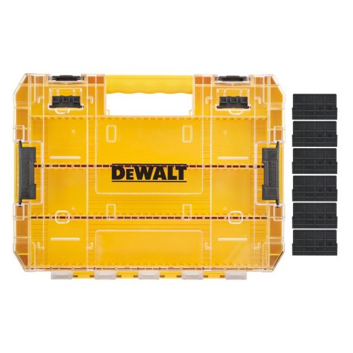 DEWALT Bitfej tárolószertiment doboz DT70839-QZ - TOUGH CASE+ (Nagy méretű + 6db elosztó)