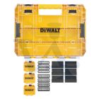DEWALT Bitfej tárolószertiment doboz DT70804-QZ - TOUGH CASE+ (Nagy méretű + kis tartozékos tárolók)