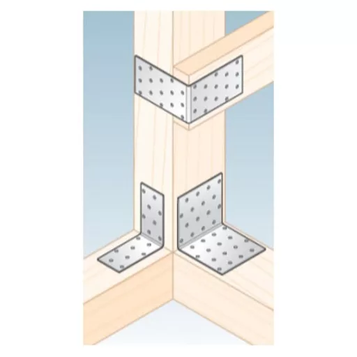 Szegezőlemez-SAROK   80x  80x  40x2,0mm  - FEKETE