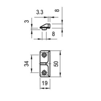 Többpontoszár záródarab N°3477C/MS görgős SIMA