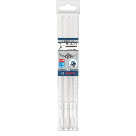 BOSCH SDS-PLUS_5X_PRO   6,0x  210/160mm - VASBETONHOZ IS! (10db/doboz!, 1.5x több élettartam!)