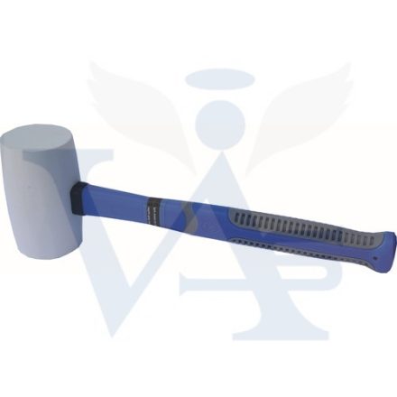 Gumi kalapács 80mm 930gr BAUTOOL (fehér-üvegszálas puha borítású nyél, SOFT)