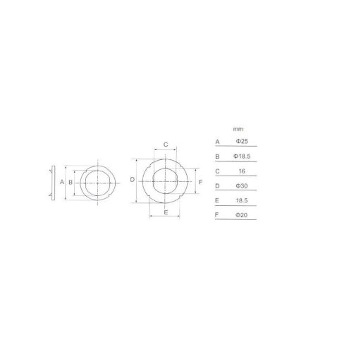 Bútorzár rászegző Cilinderes 16mm CL103-16 - ANBO, króm (fém kulcsfej, 2-oldalas)