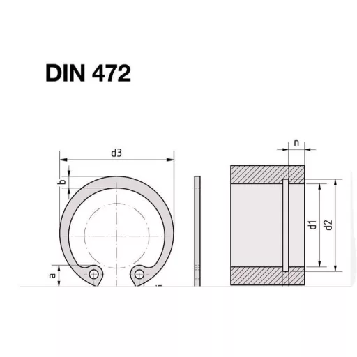 Seeger biztosítógyűrű DIN472 belső 17x1,0mm NATÚR