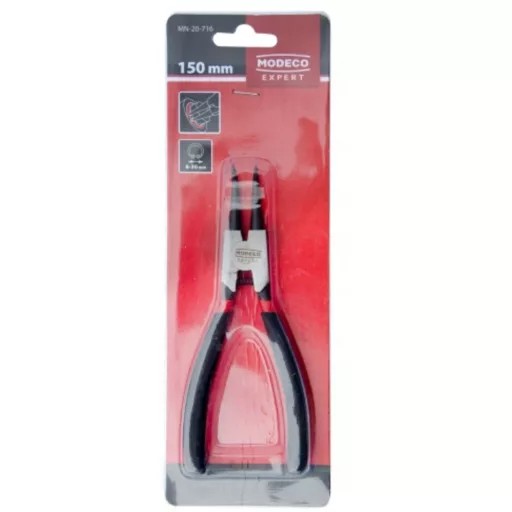 Seeger fogó 200mm Külső-Hajlított MODECO