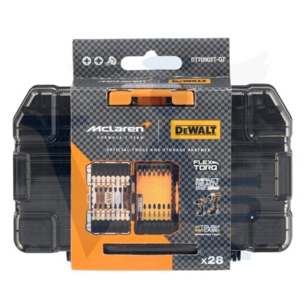DEWALT Bitfej készlet DT70902-QZ - McLaren Edition, 28 részes TSTAK tárolóval! (Impact ready)