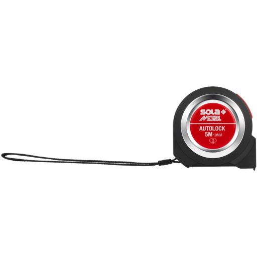 SOLA mérőszalag     3,0fm/16mm AUTOLOCK - FEKETE-KRÓM Műanyag CLASS II AKCIÓ!