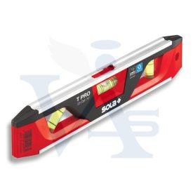   SOLA vízmérték   230mm Alu-Műanyag 3-libellás T-PRO TORPEDO (mágneses)