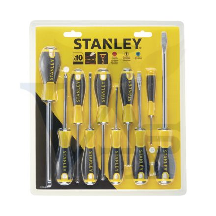STANLEY csavarhúzó készlet 10 részes (STHT0-60211) - ESSENTIAL üthető készlet
