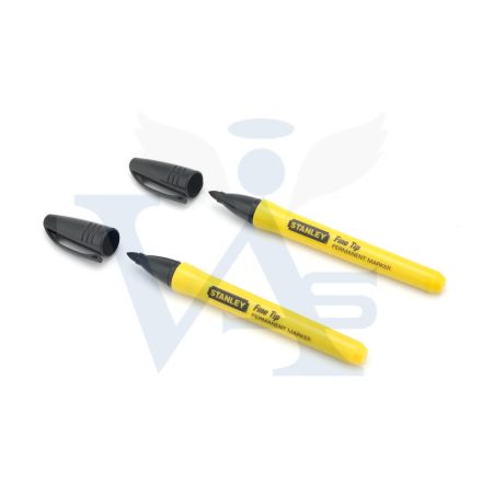 STANLEY filctoll permanent FINETIP FEKETE - Alkoholos csíptetős VÉKONY SÁRGA TOLL (0-47-316)