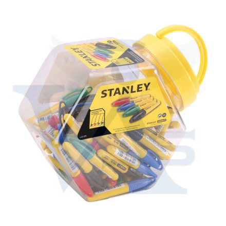 STANLEY filctoll permanent mini SZÍNES 1-47-329 - Alkoholos csíptetős 90mm-es toll
