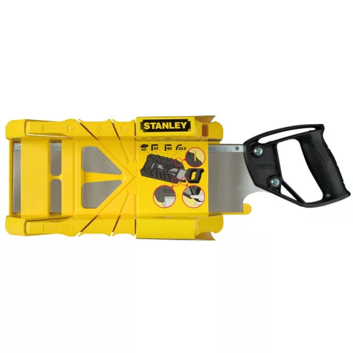 STANLEY gérvágó láda műanyag (1-19-800) 350mm, Fűrésszel (22,5°;45°; 90°)