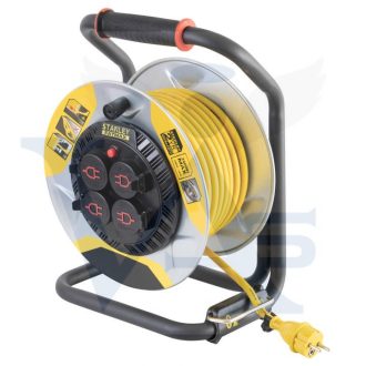   STANLEY kábeldob 25fm  SXECCM2FASE NYITOTT GUMIKÁBEL - 3x1,5mm2 IP20 gumikábeles! (fém.dobos)