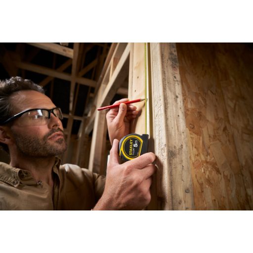 STANLEY mérőszalag    5,0fm/19mm GUMI-MŰANYAG - TYLON FEKET-SÁRGA (0-30-697)