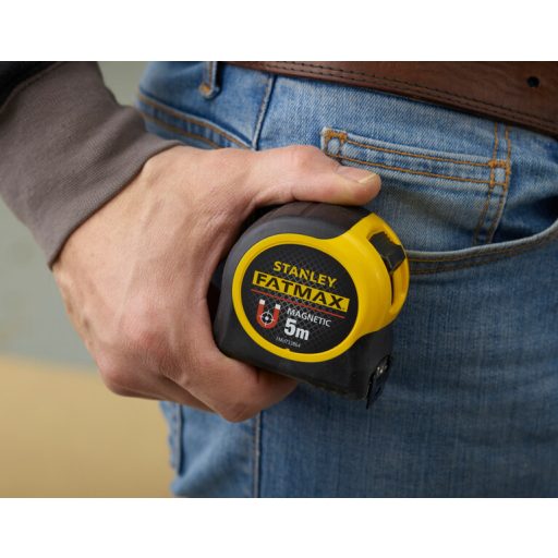 STANLEY mérőszalag    5,0fm/32mm GUMI-MŰANYAG - FATMAX Mágneses SÁRGA-FEKETE (FMHT0-33864)