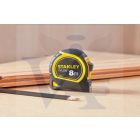 STANLEY mérőszalag    8,0fm/25mm GUMI-MŰANYAG - TYLON FEKET-SÁRGA (0-30-657)