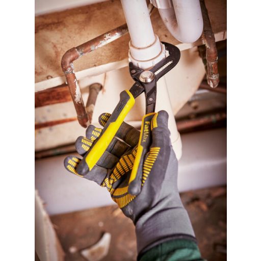 STANLEY vízpumpafogó 250mm nyomógombos 0-84-648 - Kovácsolt acél, ERGO plasztik-nyél