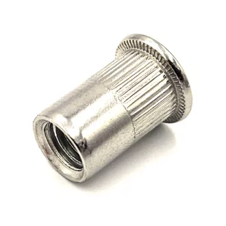   Szegecs anya Kerek-Laposperemű-ALUMÍNIUM M10 (A1-M10-STC) Bordázott!