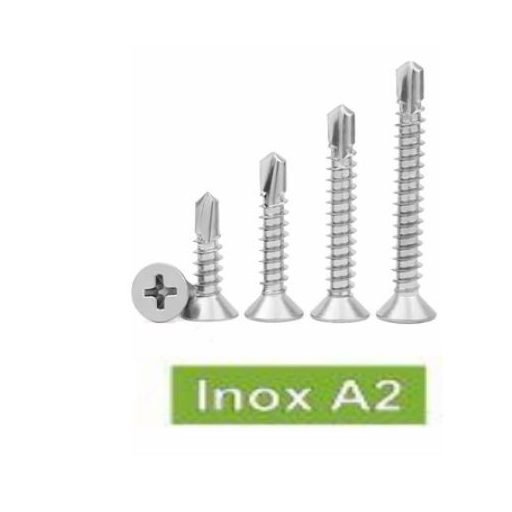 Lemezcsavar-A2-ÖNFÚRÓ-SF 4,8x 45,0 DIN7504/O  - Süllyesztett-fejű INOX ROZSDAMENTES