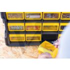 STANLEY Szortimenter táska FMST81077-1 - FATMAX Billenőfiókos (ütésálló fedélrész, alacsony kivitel, összeépíthető)