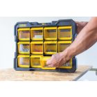 STANLEY Szortimenter táska FMST81077-1 - FATMAX Billenőfiókos (ütésálló fedélrész, alacsony kivitel, összeépíthető)