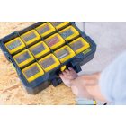 STANLEY Szortimenter táska FMST81077-1 - FATMAX Billenőfiókos (ütésálló fedélrész, alacsony kivitel, összeépíthető)