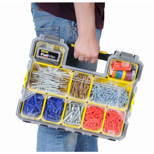 STANLEY Szortimenter táska 1-97-519 - FATMAX Pro fémcsatos (ütésálló fedélrész, alacsony kivitel)