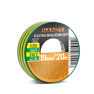   Szigetelő szalag 20x19mm ELECTRICAL TAPE - HANDY ZÖLD-SÁRGA