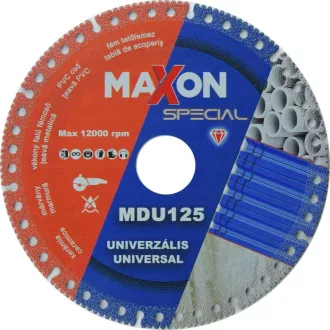   DIATECH univerzális vágótárcsa MAXON 125x22,2x1,55mm (Fém tetőlemez, PVC, Gipszkarton, Márvány, Kerámia, Vékony falú fémcső)