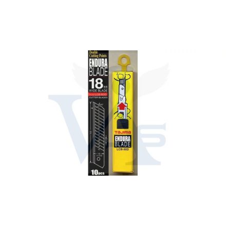 TAJIMA pvc vágó tartalék penge LCB50-D 18mm - ENDURA BLADE Sárga sűrű tördelésű!10db/csom (JAPÁN) AKCIÓ!