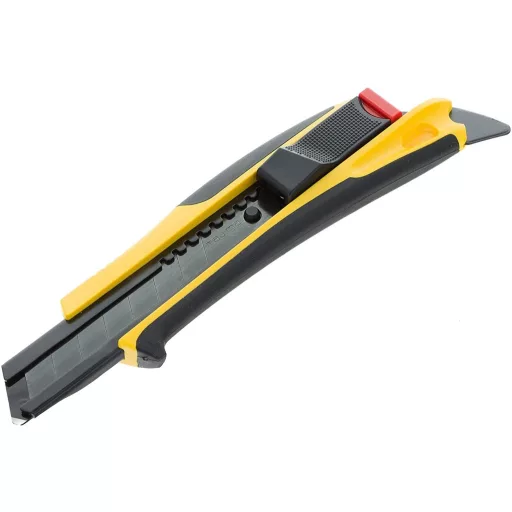 TAJIMA pvc vágókés Szakipari 18-mm - AUTOMATA ZÁRRAL DFC-569B/Quick Black, Biztonsági funkciós (JAPÁN)