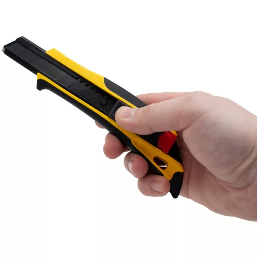 TAJIMA pvc vágókés Szakipari 18-mm - AUTOMATA ZÁRRAL DFC-569B/Quick Black, Biztonsági funkciós (JAPÁN)