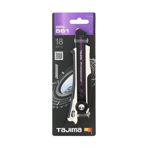 TAJIMA pvc vágókés Szakipari 18-mm - CSAVAROS ZÁRRAL DFC-561 Több funkciós (JAPÁN)