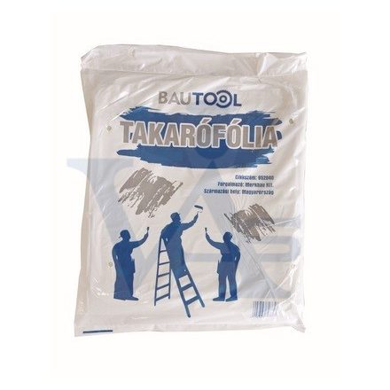 Takaró fólia 20m2 járható-építési - BAUTOOL Erős 18-mikron (4x5m) AKCIÓ!