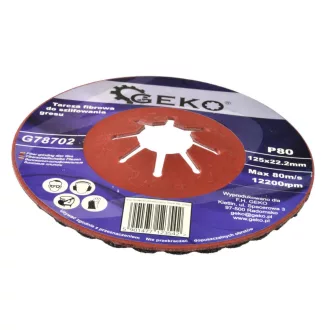   Bordás csiszolótárcsa 125mm P-80 C -Kő-Műkő-Beton 
GEKO:78702