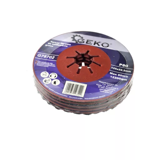 Bordás csiszolótárcsa 125mm P-80 C -Kő-Műkő-Beton 
GEKO:78702