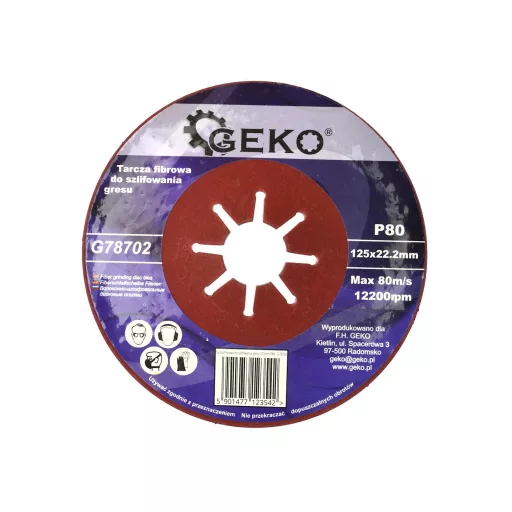 Bordás csiszolótárcsa 125mm P-80 C -Kő-Műkő-Beton 
GEKO:78702