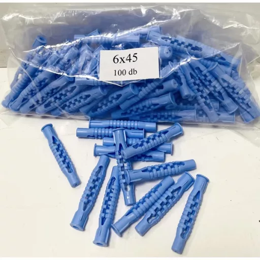 Tipli műanyag   6x  45 PEREMES KÉK-UNI  - MAGYAR (blau)