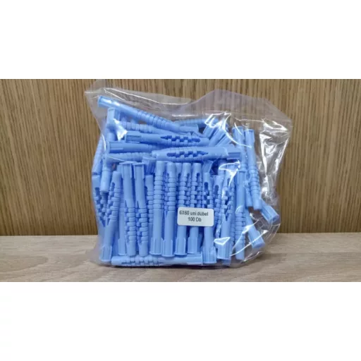 Tipli műanyag   6x  60 PEREMES KÉK-UNI  - MAGYAR (blau)