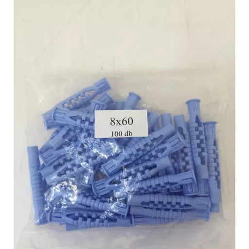 Tipli műanyag   8x  60 PEREMES KÉK-UNI  - MAGYAR (blau) 100 db/ csom