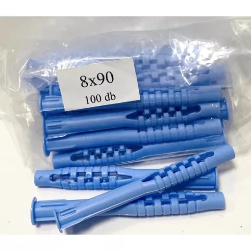 Tipli műanyag   8x  90 PEREMES KÉK-UNI  - MAGYAR (blau) 50 db/ csom