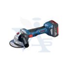 BOSCH akkumulátoros Sarokcsiszoló 125mm GWS-180-LI - 700W, Kiegyensúlyozott kialakítás és keskeny nyél (2x4,0 akkumulátor és töltő)