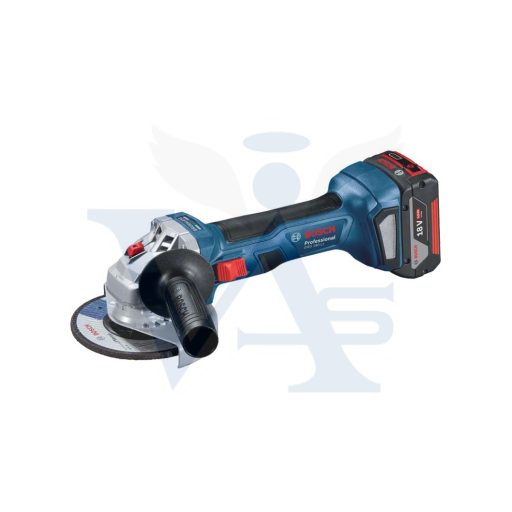 BOSCH akkumulátoros Sarokcsiszoló 125mm GWS-180-LI - 700W, Kiegyensúlyozott kialakítás és keskeny nyél (2x4,0 akkumulátor és töltő)