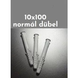   Tipli műanyag 10x100 PEREMES SZÜRKE  - Magyar BlauDübel gyártmány ( 50db/csomag)