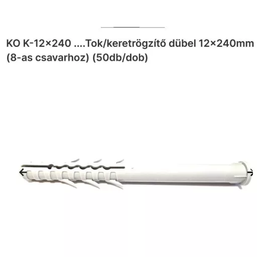 Tipli műanyag 10x200 TOK/KERETRÖGZÍTŐ  - SZÜRKE (6-os csavarhoz)